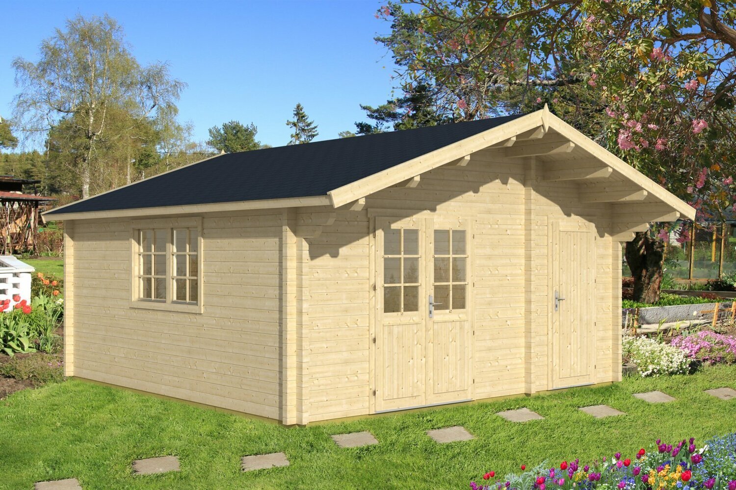 PEDRO-F 5.1x5.1m Log Cabin