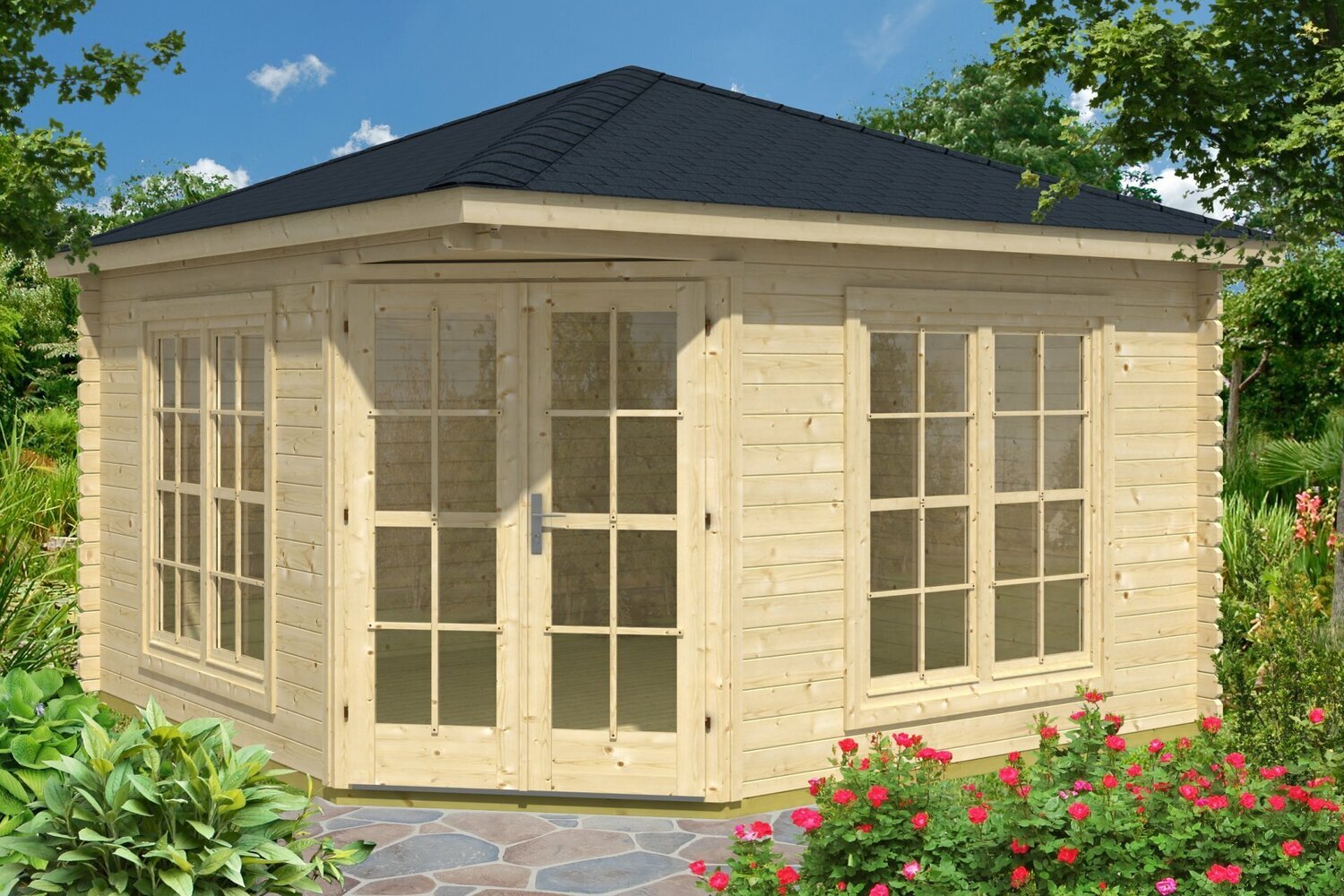 VICTORIA-C 4.0x4.0m Log Cabin