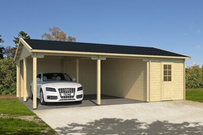 GARAGE VAASA 8.4x6.0m Log Cabin