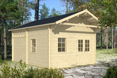 GOTLAND-G 4.4x6.0m Log Cabin