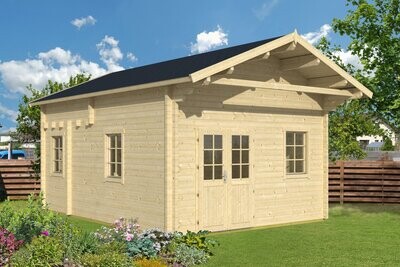 GOTLAND-F 4.4x6.0m Log Cabin