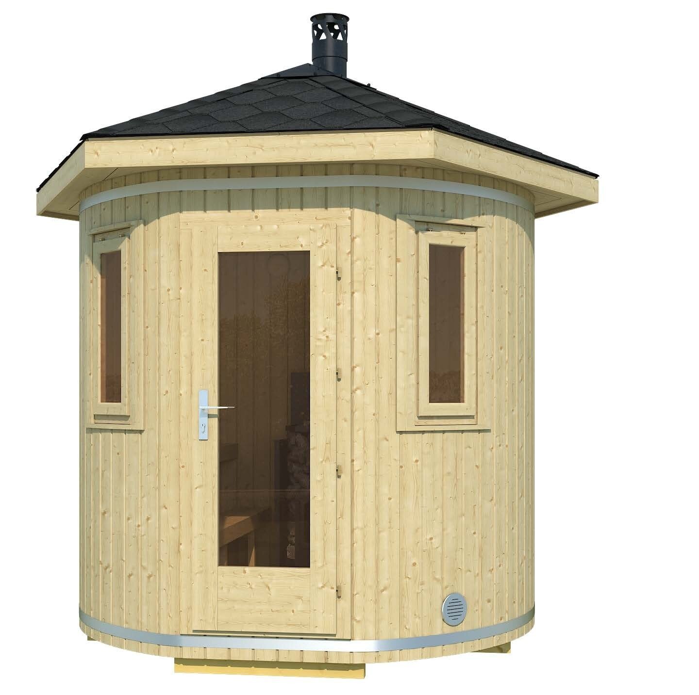 TORNIO Barrel Sauna 2.4x2.4m