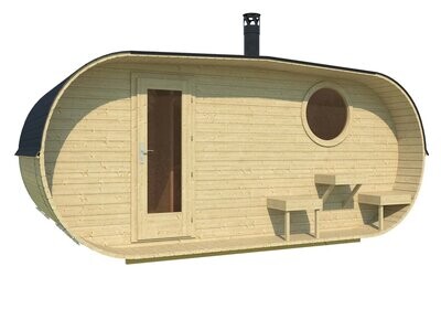 LOHJA Oval Sauna 5.0x2.4m