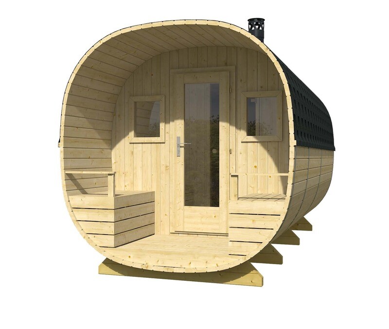 TURKU Barrel Sauna 2.4x4.5m