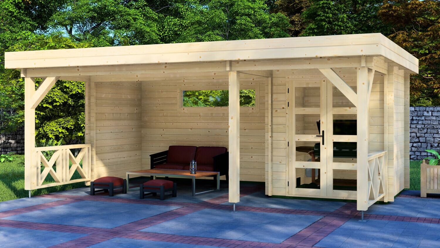 JOY 5.9 x 4.0 Log Cabin