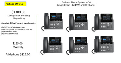 Business Phone System w/ 6 Grandstream