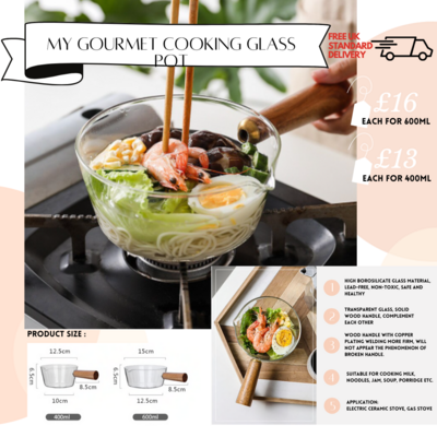 My Gourmet Cooking Glass Pot