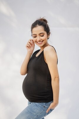 Black Maternity Tank Top