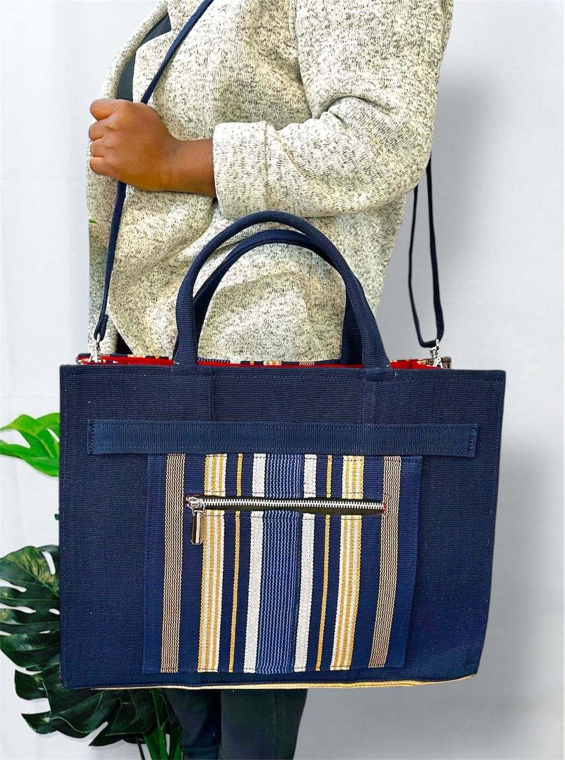 Nóma Tote Aso-oké Bag (Blue)