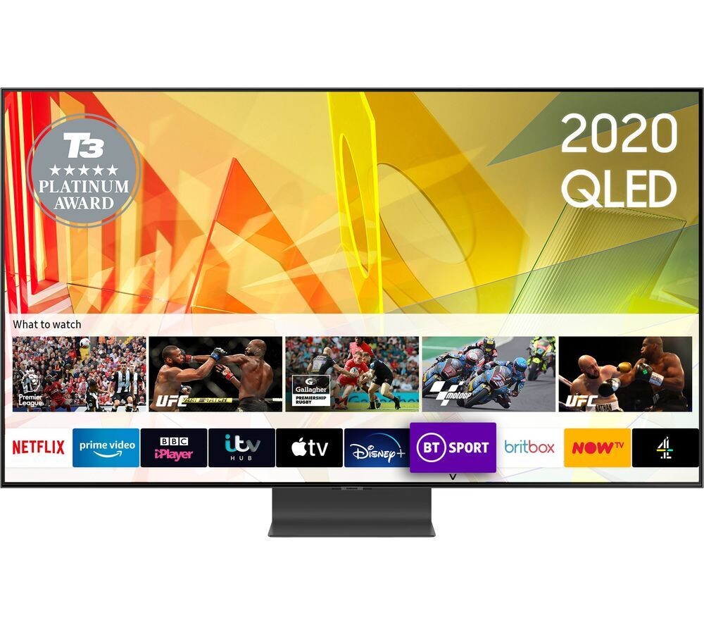 ​NEW Samsung QE75Q95T  QLED HDR 2000 4K Ultra HD Smart TV, 75 inch with TVPlus/Freesat HD, Black with Alexa, Bixby &amp; Google Assistance.