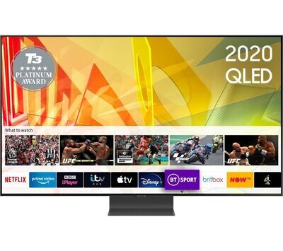 ​NEW Samsung QE75Q95T  QLED HDR 2000 4K Ultra HD Smart TV, 75 inch with TVPlus/Freesat HD, Black with Alexa, Bixby &amp; Google Assistance.