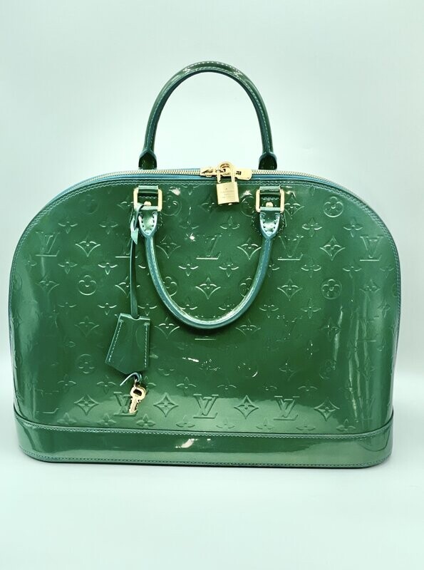 Alma GM in Green Vernis Leather