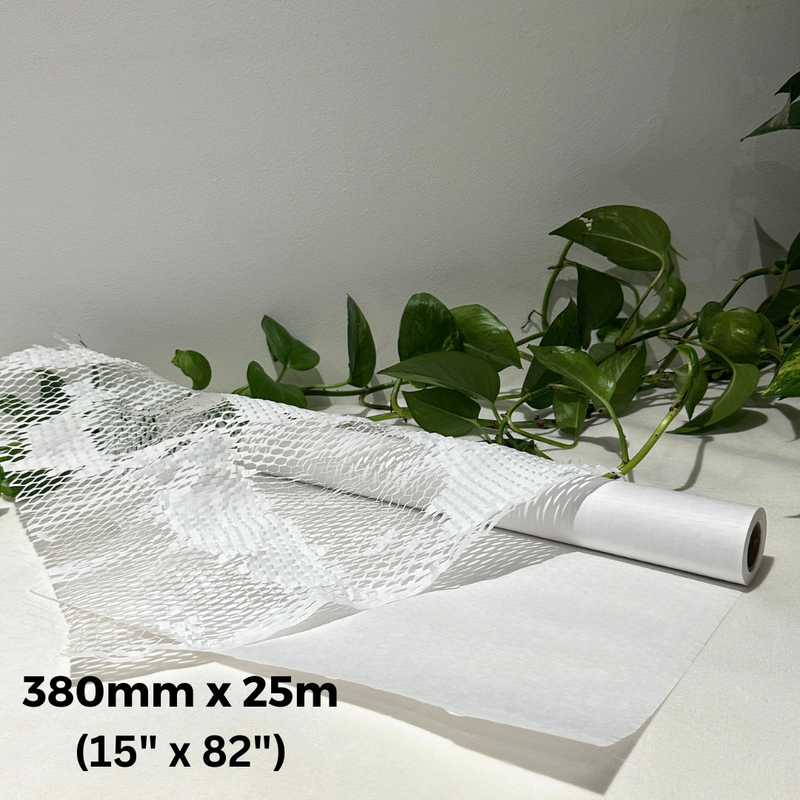 380mm x 25m White Honeycomb Wrapping Paper