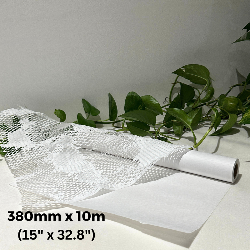 380mm x 10m White Honeycomb Wrapping Paper