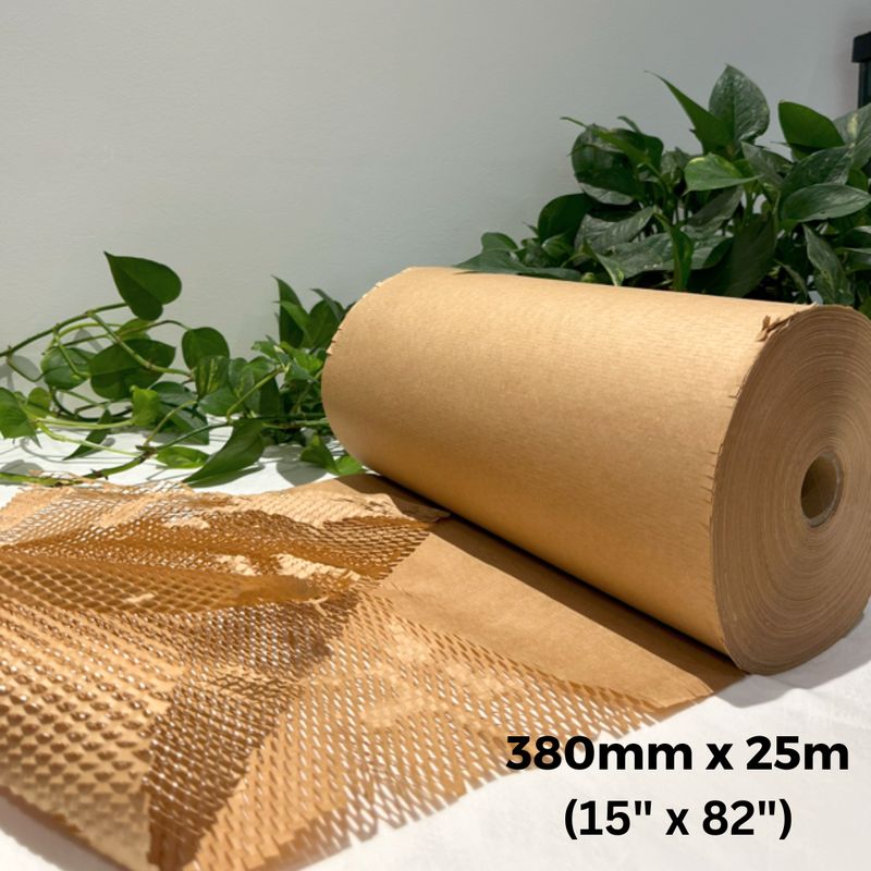 380mm x 25m Natural Honeycomb Wrapping Paper