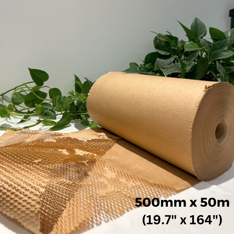 500mm x 50m Natural Honeycomb Wrapping Paper