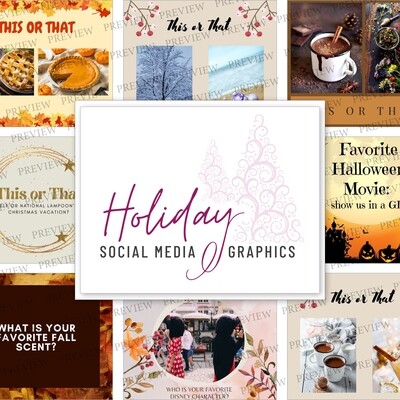 Holiday Social Media Content Graphics