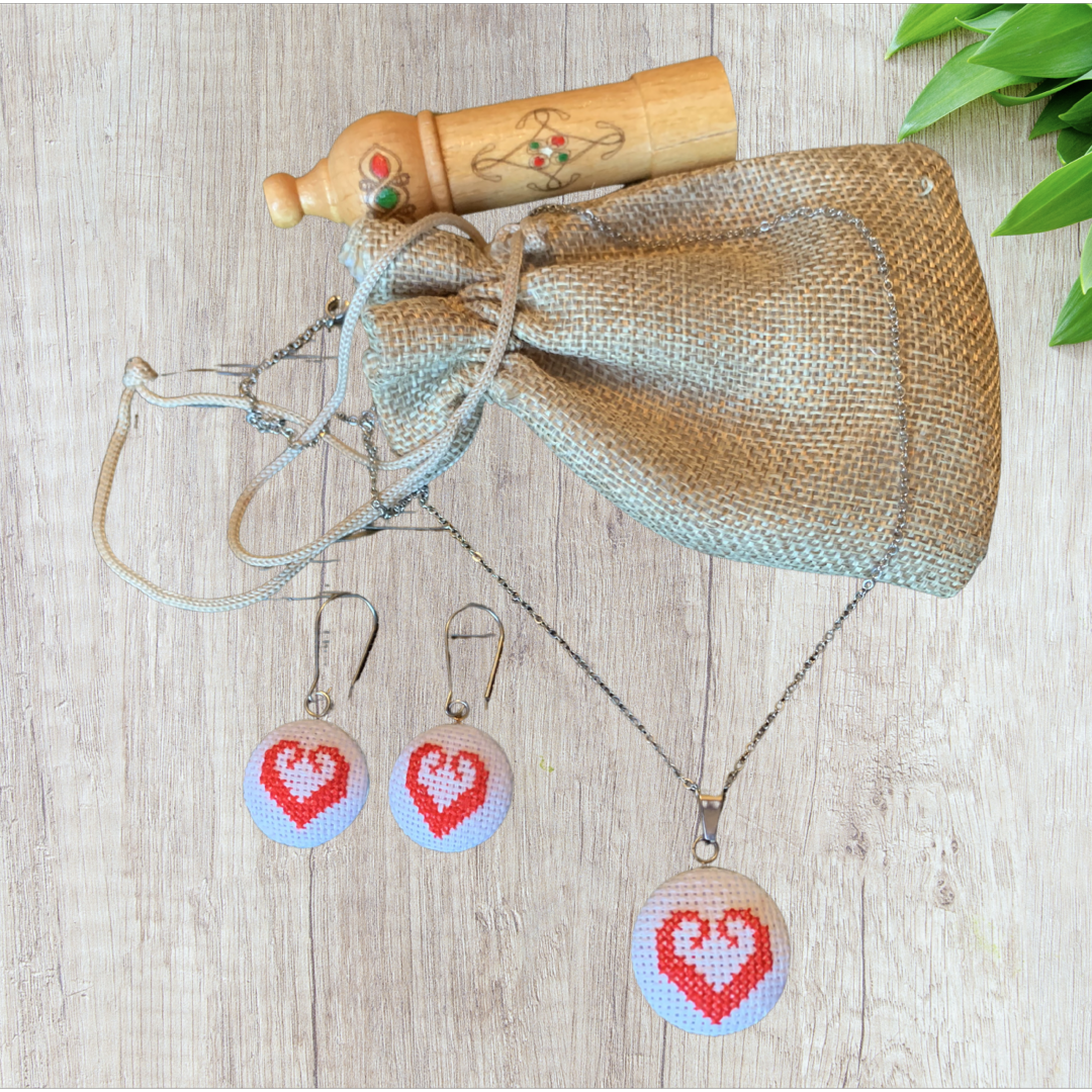 Model “ Stella “ Earrings And Pendant Set
