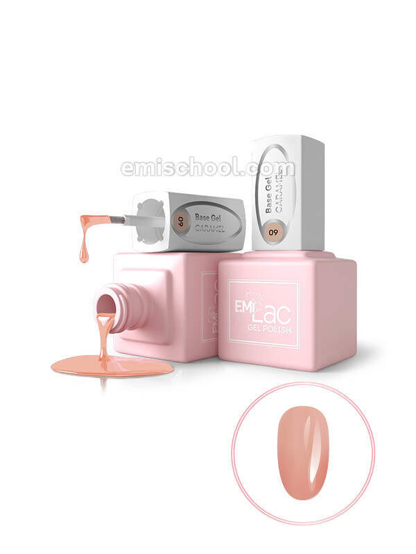 E.MiLac Base Gel Caramel #09, 9/15 ml.