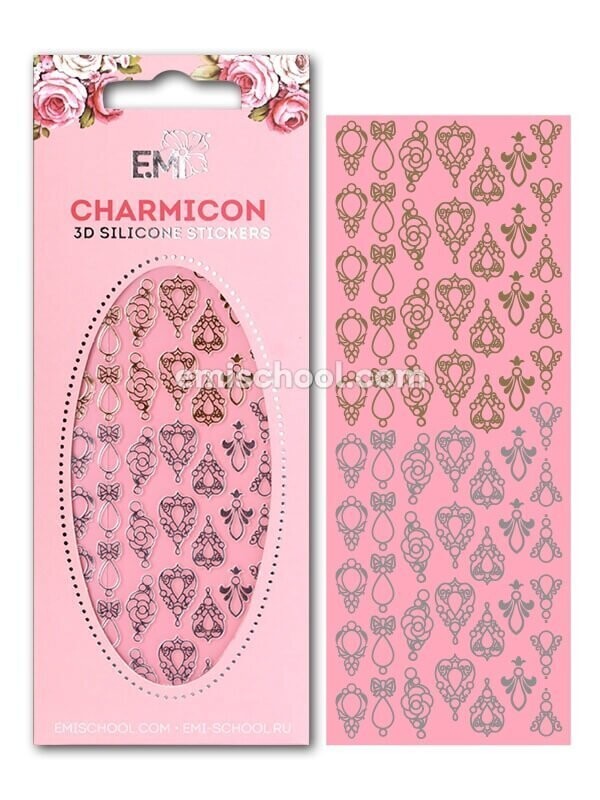 Charmicon 3D Silicone Stickers Jewelry Gold/Silver #1