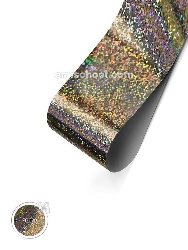 Foil holographic silver Small Crystals, 1.5 m.