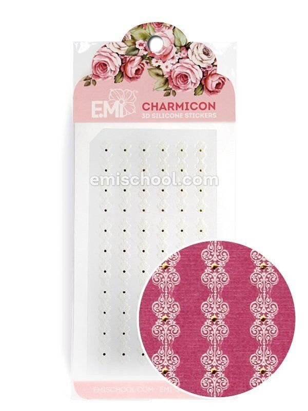 Charmicon 3D Silicone Stickers Ornament White #4
