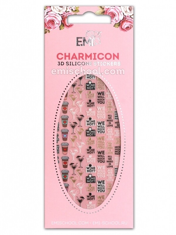 Charmicon 3D Silicone Stickers #84 Phrases