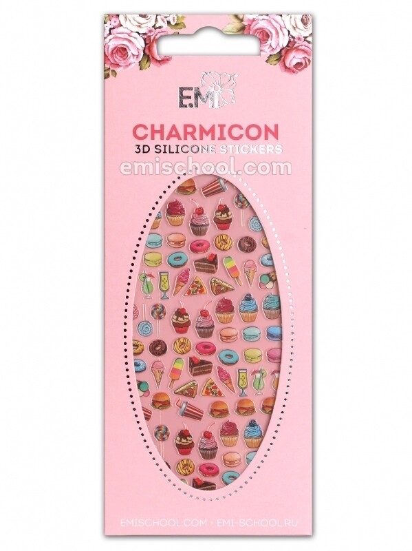Charmicon 3D Silicone Stickers #81 Cupcakes