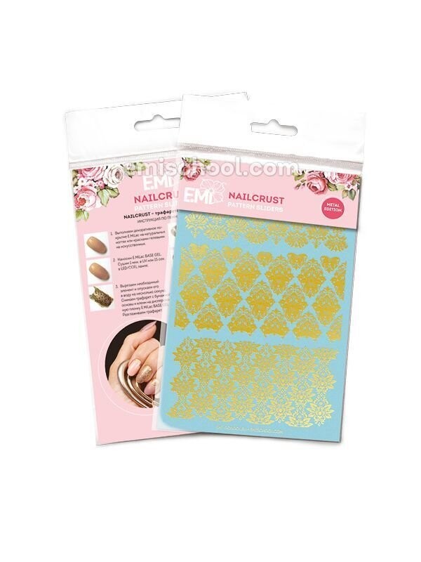 NAILCRUST Pattern Sliders Gold #19