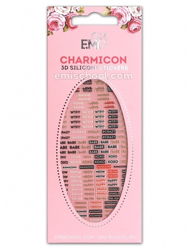 Charmicon 3D Silicone Stickers #86 Words