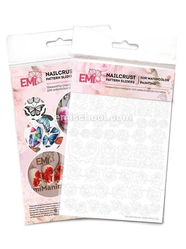 NAILCRUST Pattern Sliders Roses #32