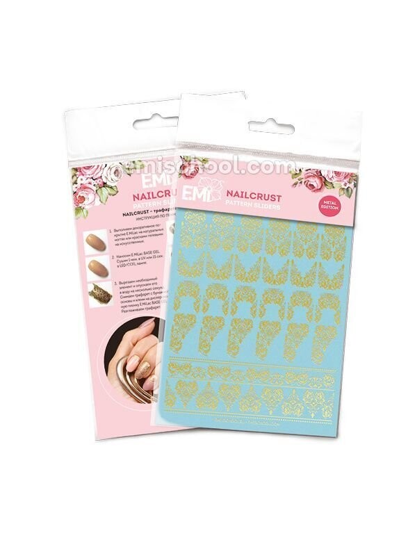 NAILCRUST Pattern Sliders Gold #18