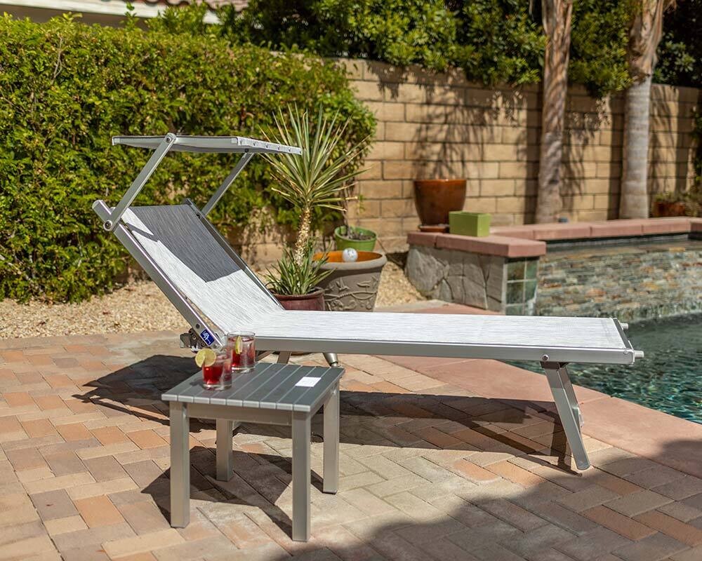 Lettini Chaise Lounge Lettini Chaise Lounge, Color: Silvery Gray