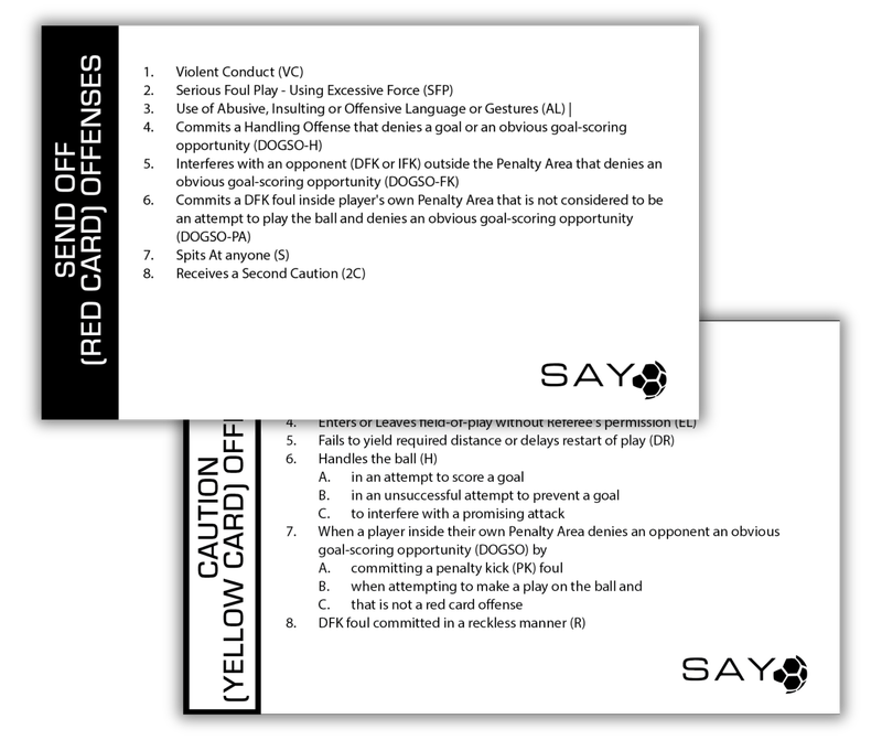 Referee Decision Making Cards (Red &amp; Yellow Cards) - 20 Pack