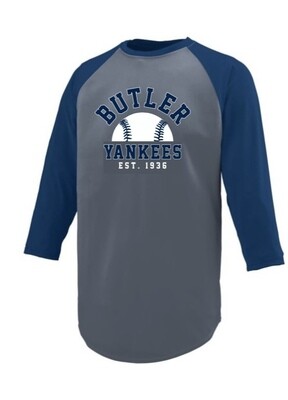 Butler Yankees Throwback 3/4 Sleeve