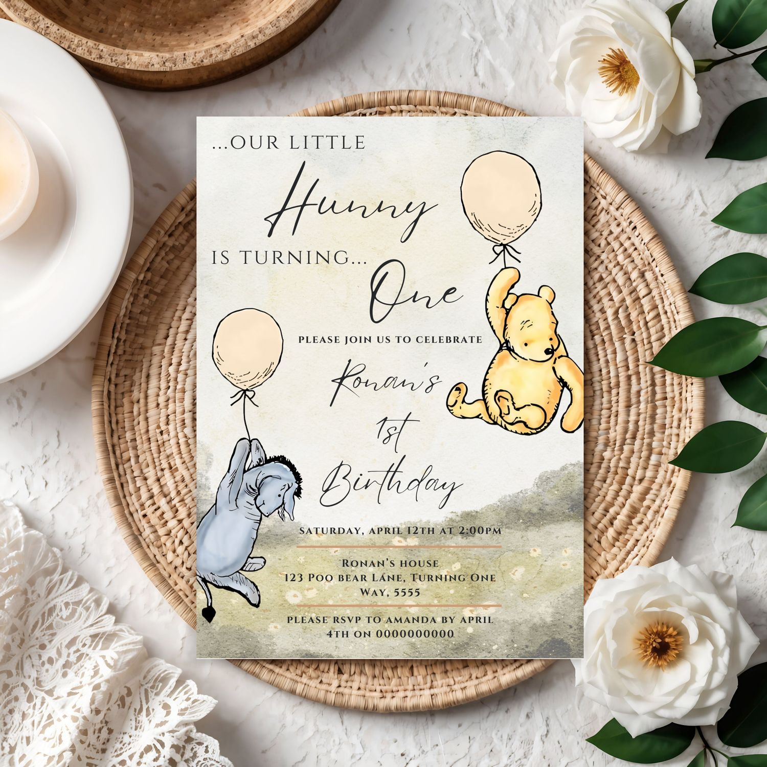 Glossy Personalised Invitations Small Size A6