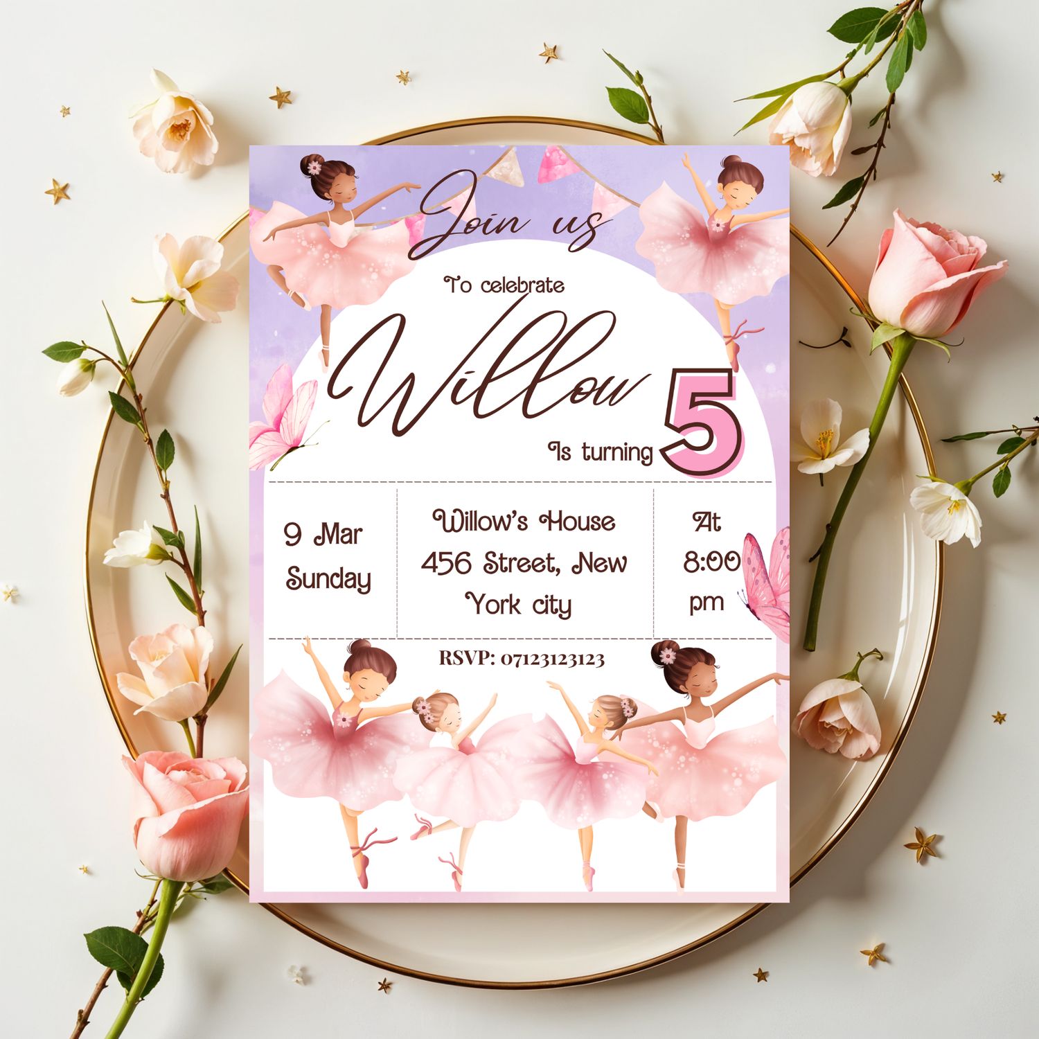 Glossy Personalised Ballerina
