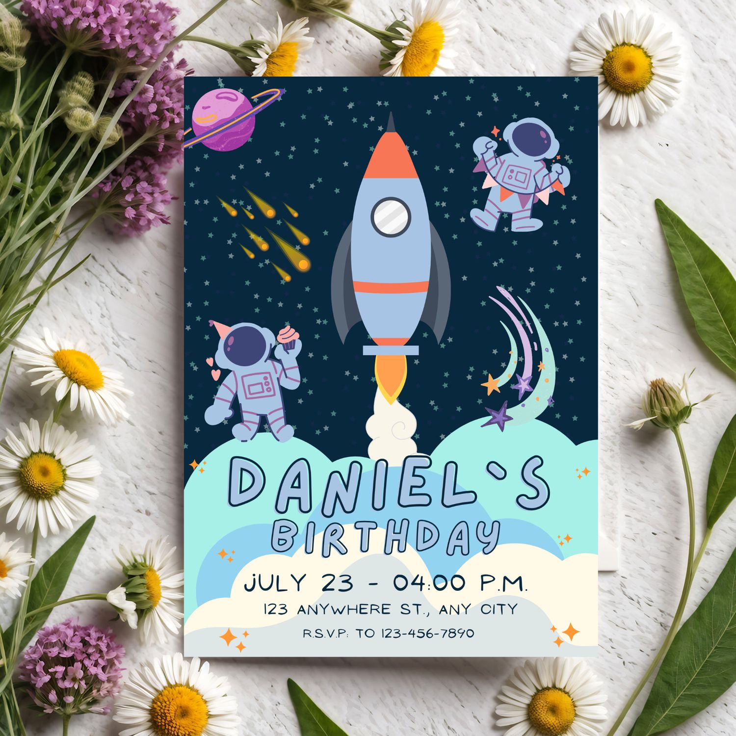 Glossy Personalised Rocket