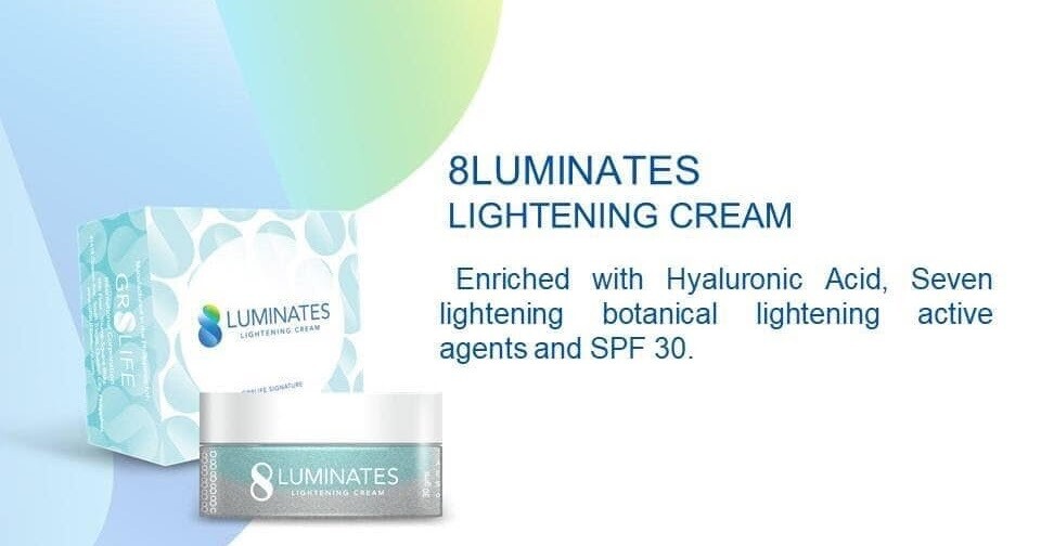 𝐆𝐑𝟖𝐋𝐈𝐅𝐄 8Luminates Lightening Cream SPF30 w/ HYALURONIC