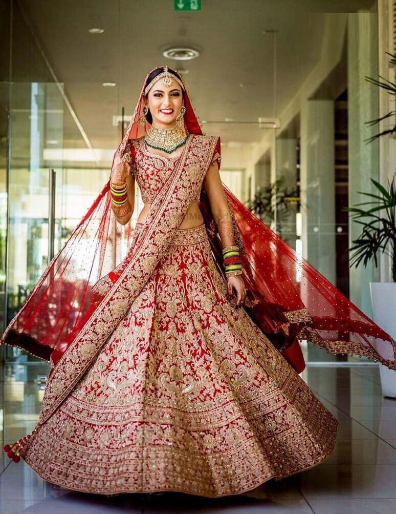 Adoring Wedding Wear Stunning Red Bridal Lehenga