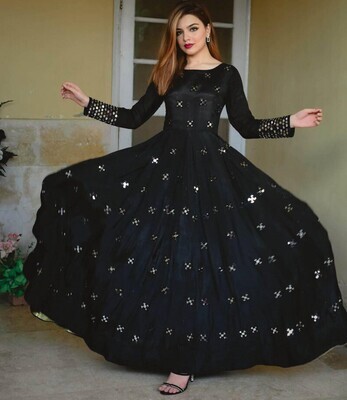 Glorious Fancy Black Color Gown For Girls 2022