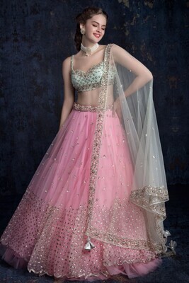Majesty Wedding Wear Pink Lehenga Choli