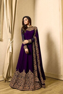 Designer Anarkali Suit In Purple