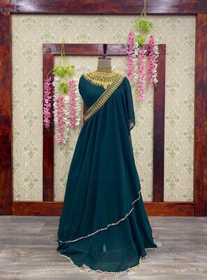 Marvelous Beautiful Rama Color Gown