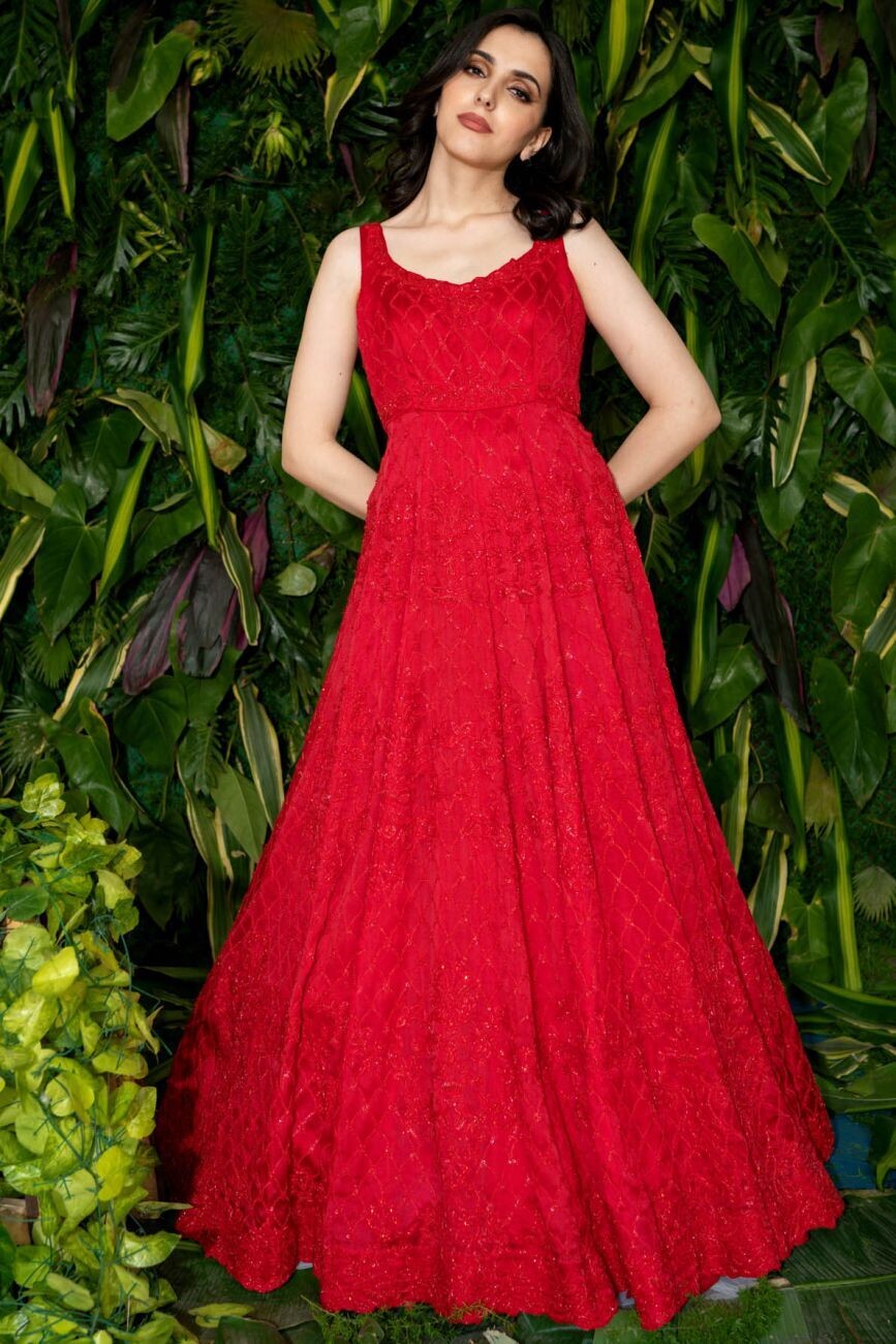Adore Red Gown in Sale