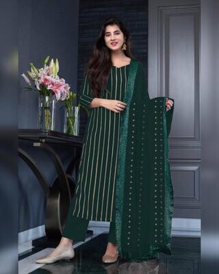 Dark Green Stylish Salwar Suit