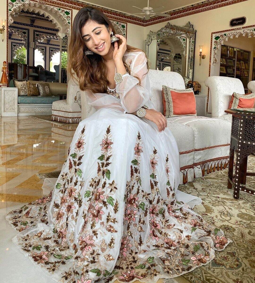 Gorgeous White Embroidered Designer Lehenga Choli