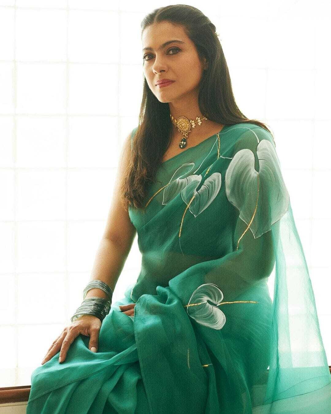 Bollywood Style Pinterest Wear Raaga Green Pure Silk Weave Organza Saree