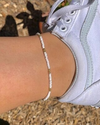 Handmade sea beads anklet