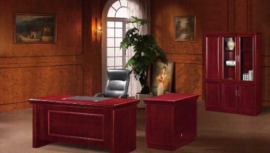 #The Solomon - (1.6M) Executive Office Desk Suite with (Free Standing) Credenza